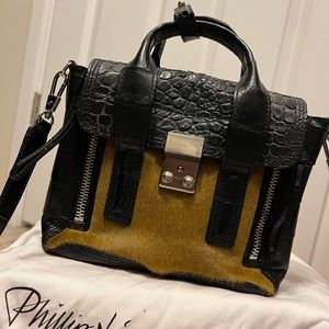3.1 Phillip Lim Pashli mini satchel. 100% real cow hair from Italy.